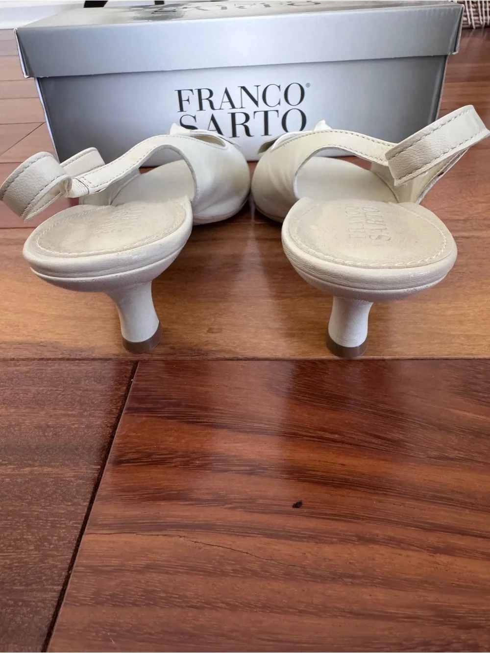 Franco Sarto Cream Slingback Heels